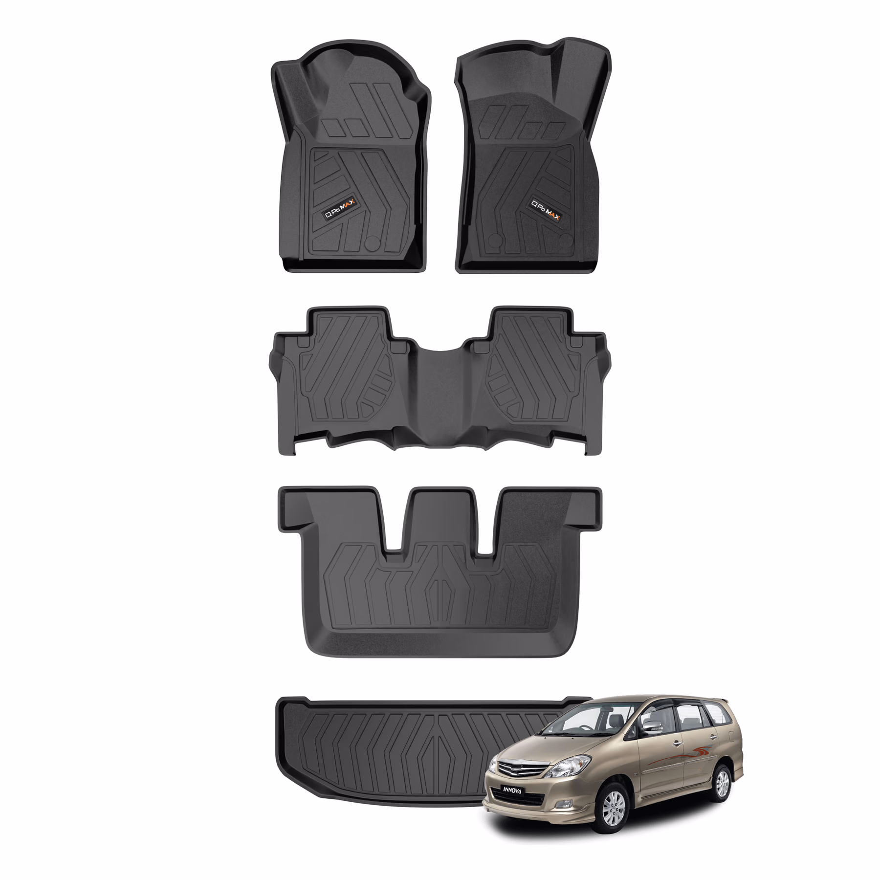 Innova Old Car Floor Mats with Trunk Mat thumbnail 1