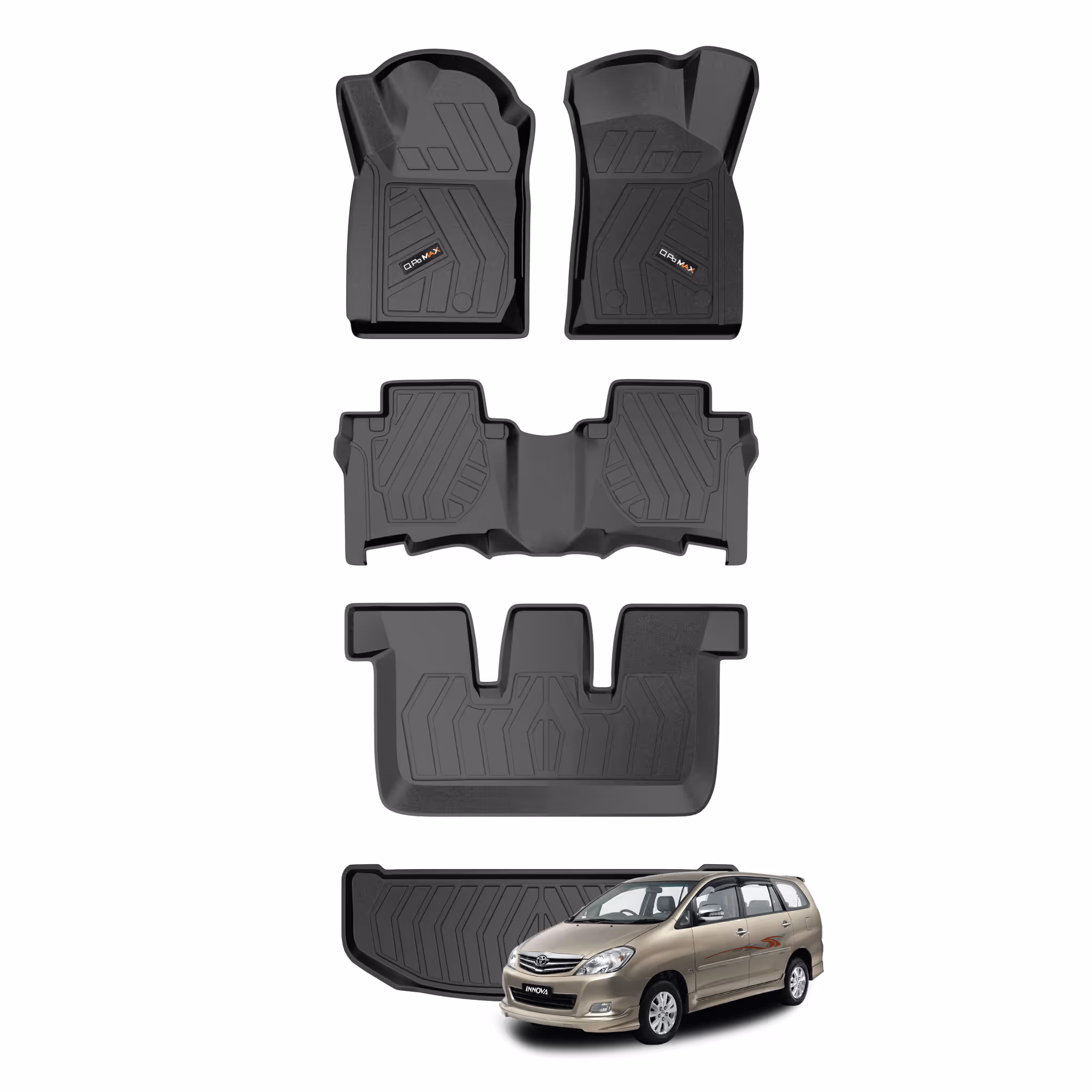 Innova Old Car Floor Mats with Trunk Mat thumbnail 1