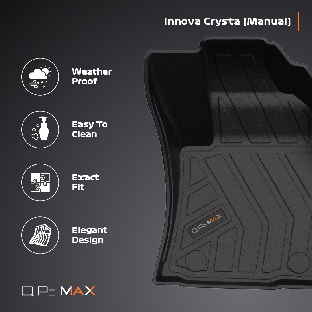 Innova Crysta Manual Car Floor Mats with Trunk Mat thumbnail 4