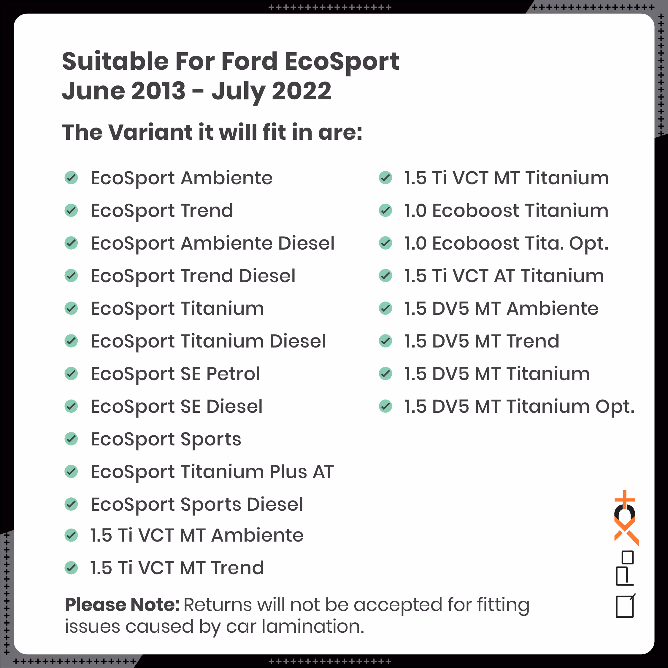 Eco Sports Car Floor Mats thumbnail 4