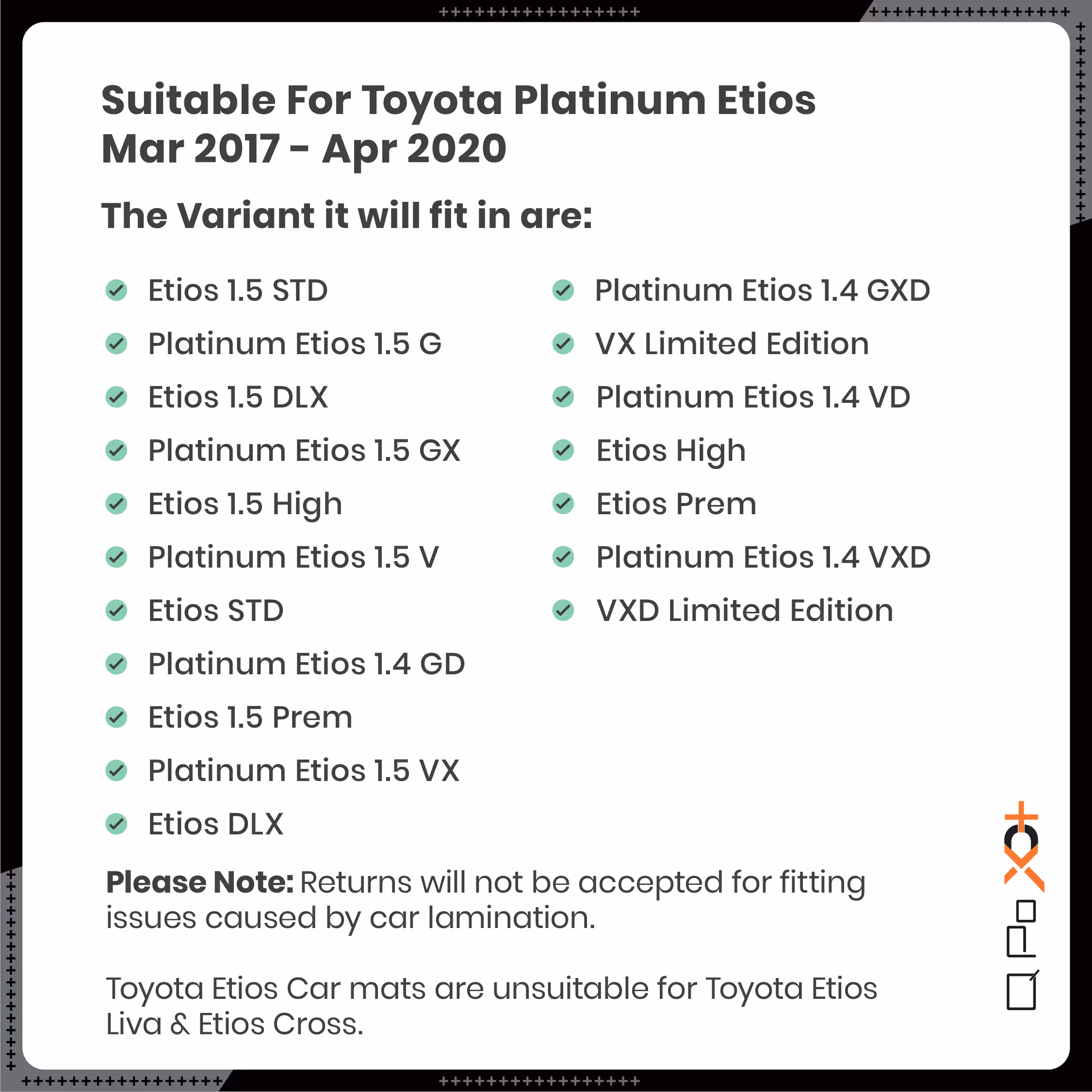 Etios Car Floor Mats thumbnail 4