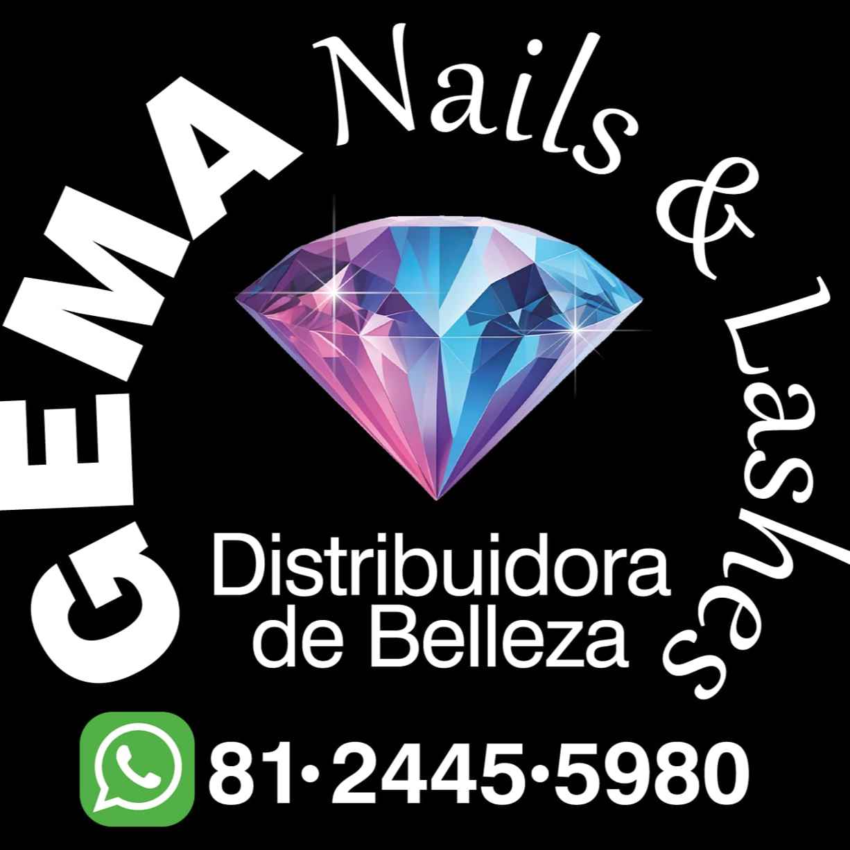 Logo de Gema distribuidora Nails & Lash 