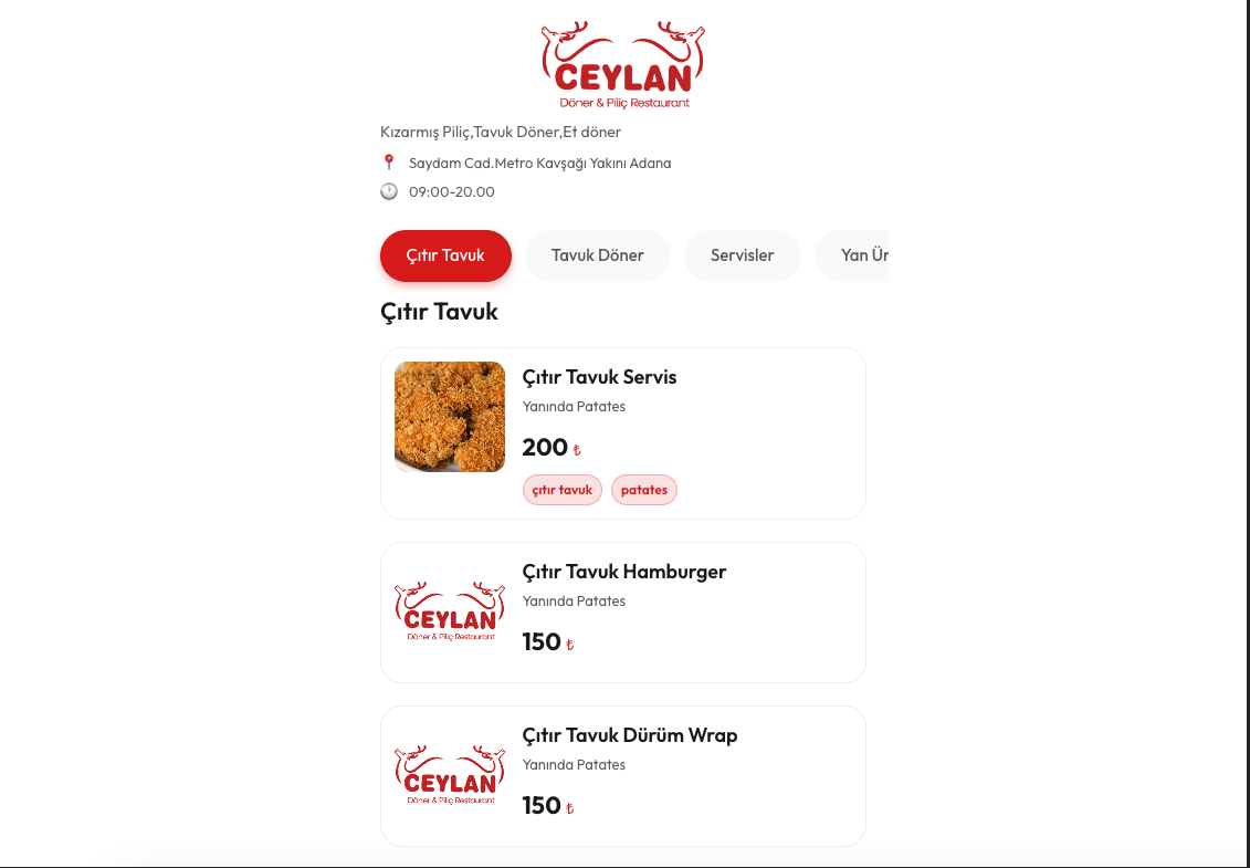 Cafe and restaurant QR menu template - bright and appetizing design