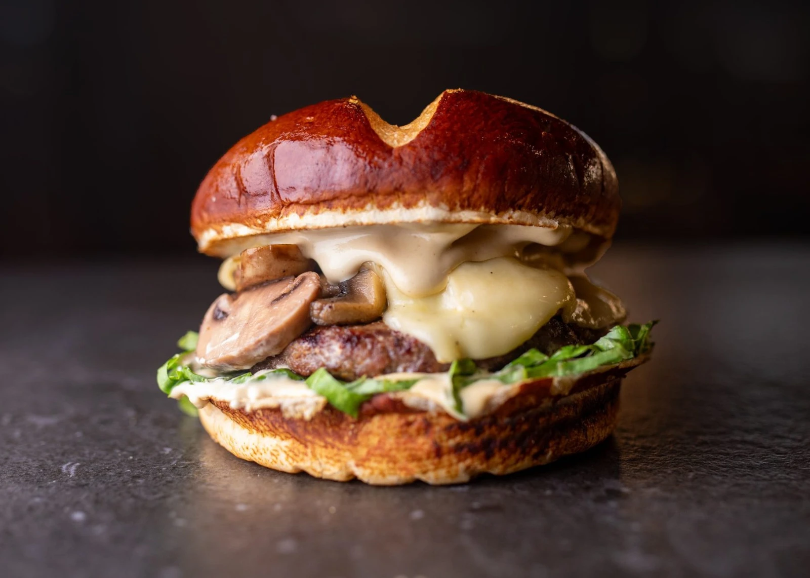 Swiss & Mushroom Burger