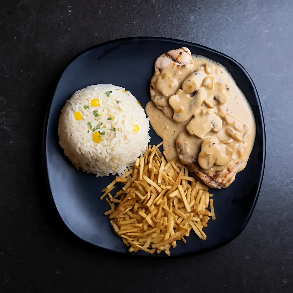 Grilled Chicken Stroganoff