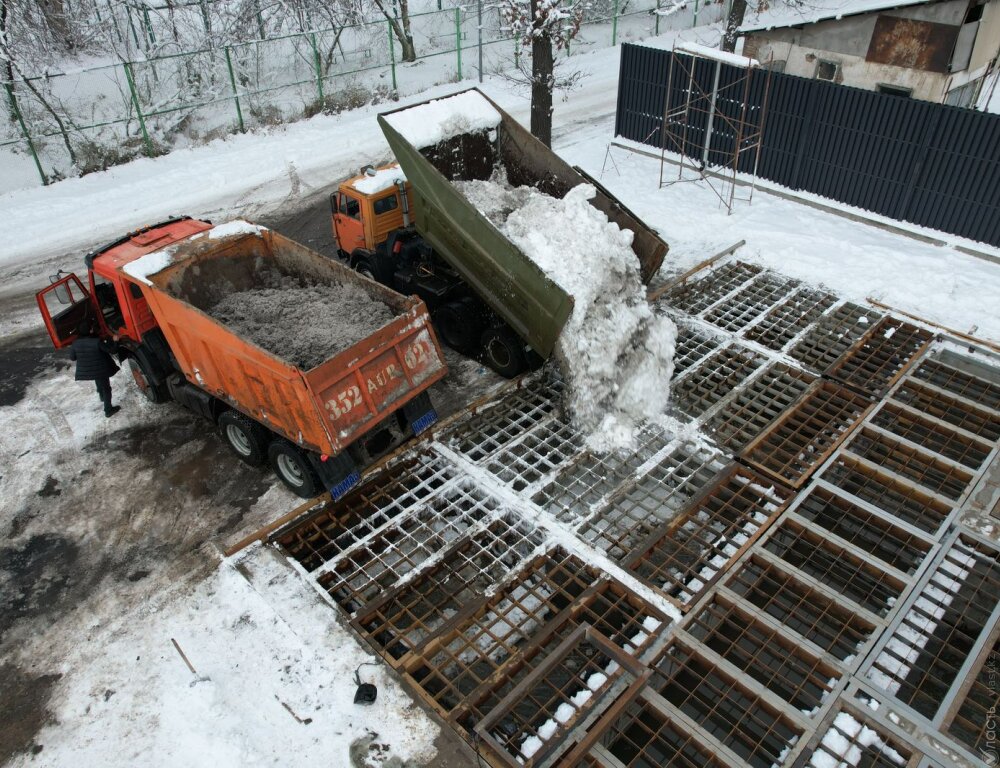 Алматыда алғашқы қар еріту пункті іске қосылды