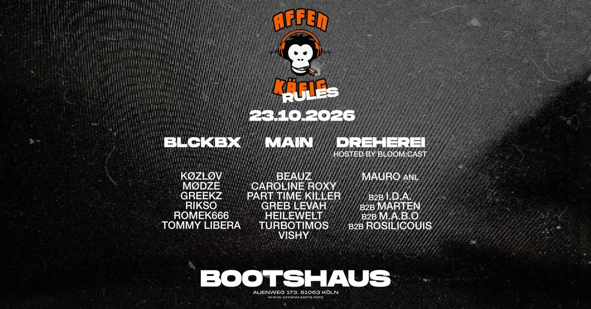 AFFENKÄFIG RULES // BOOTSHAUS KÖLN