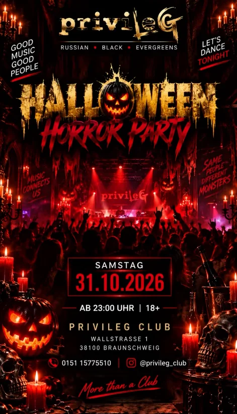 🎃🔥 HALLOWEEN HORROR PARTY IM PRIVILEG 🔥🎃