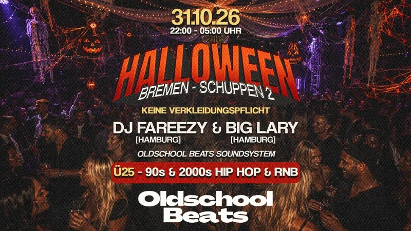 Oldschool Beats Halloween Edition @ Schuppen 2 Bremen