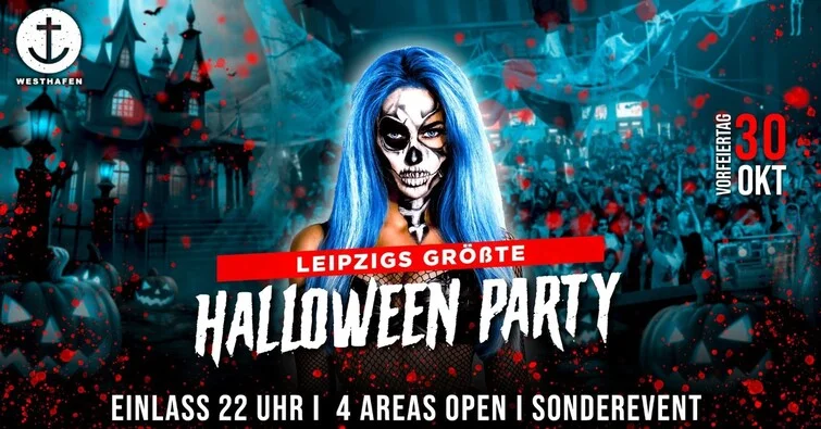 Leipzigs größte Halloween Party auf 4 Areas