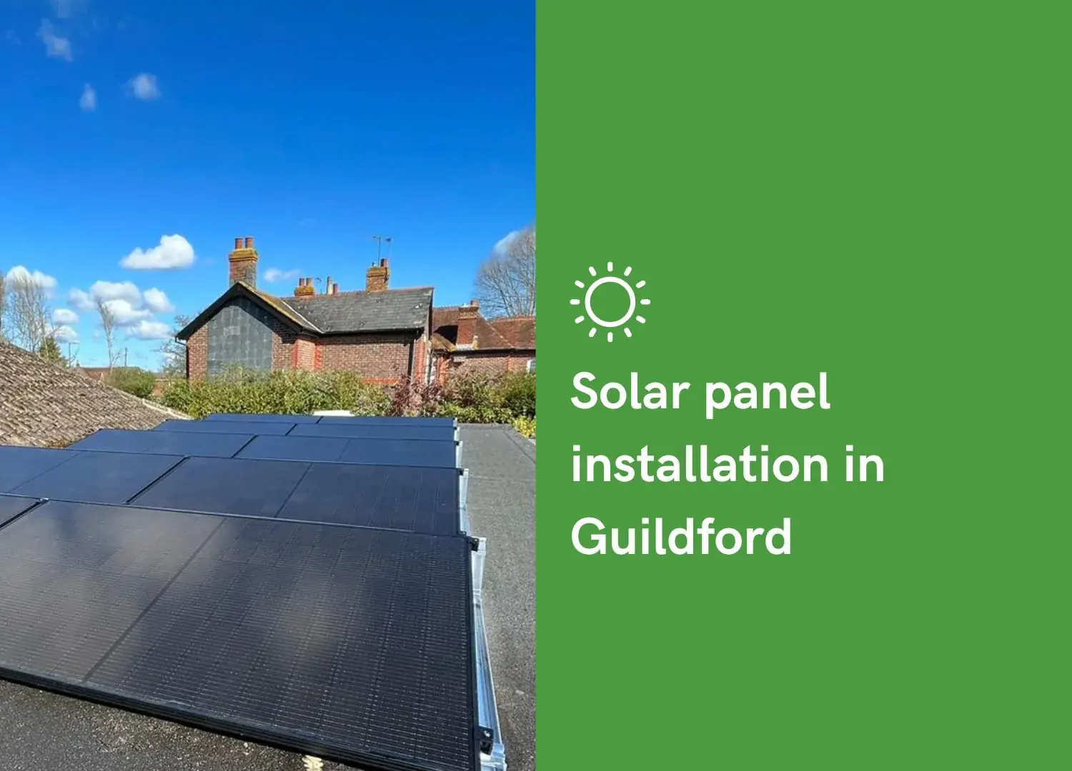 Solar panel installation in Guildford