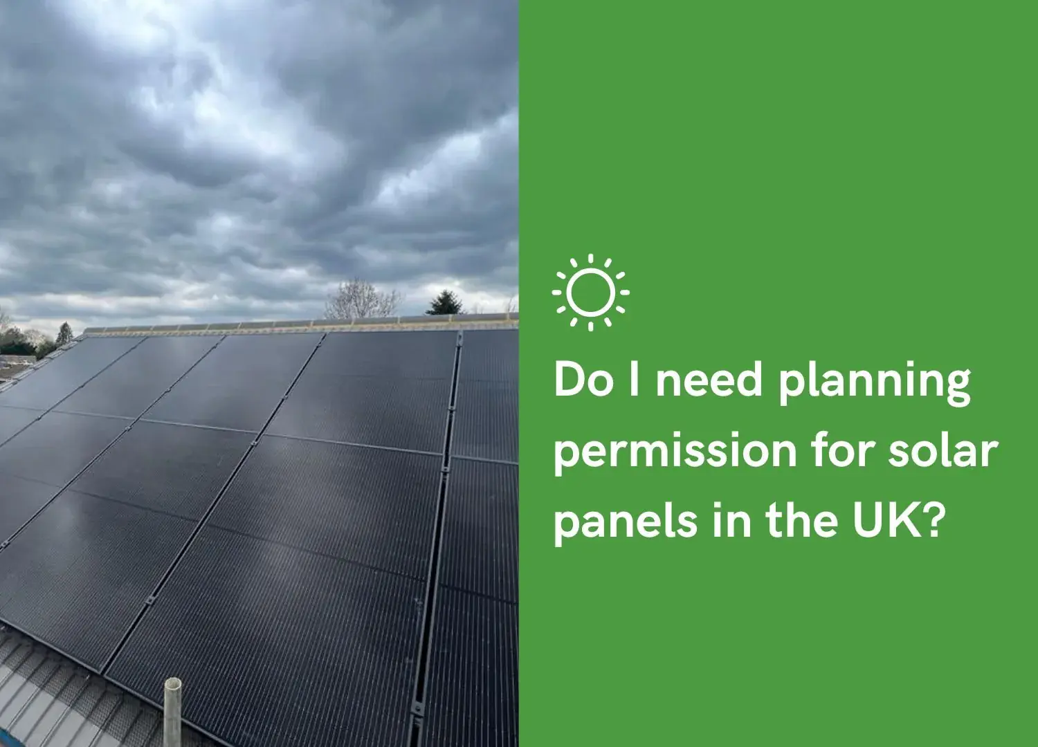Do I need planning permission for solar panels in the UK?