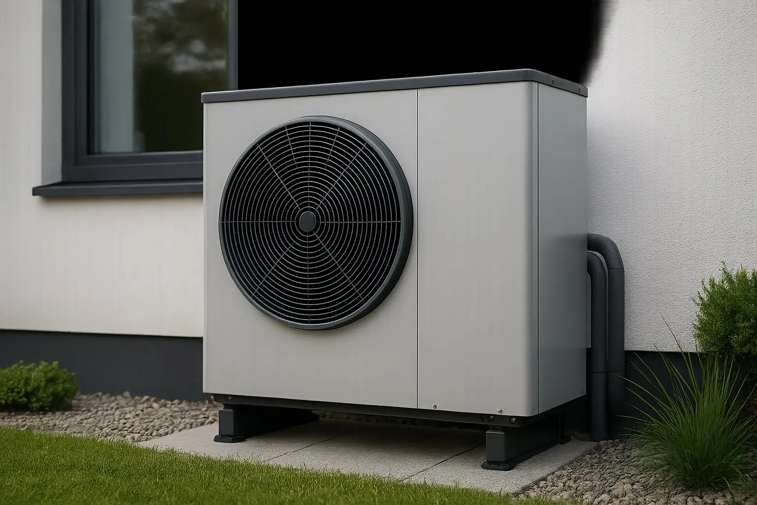 Air source heat pump external unit installation
