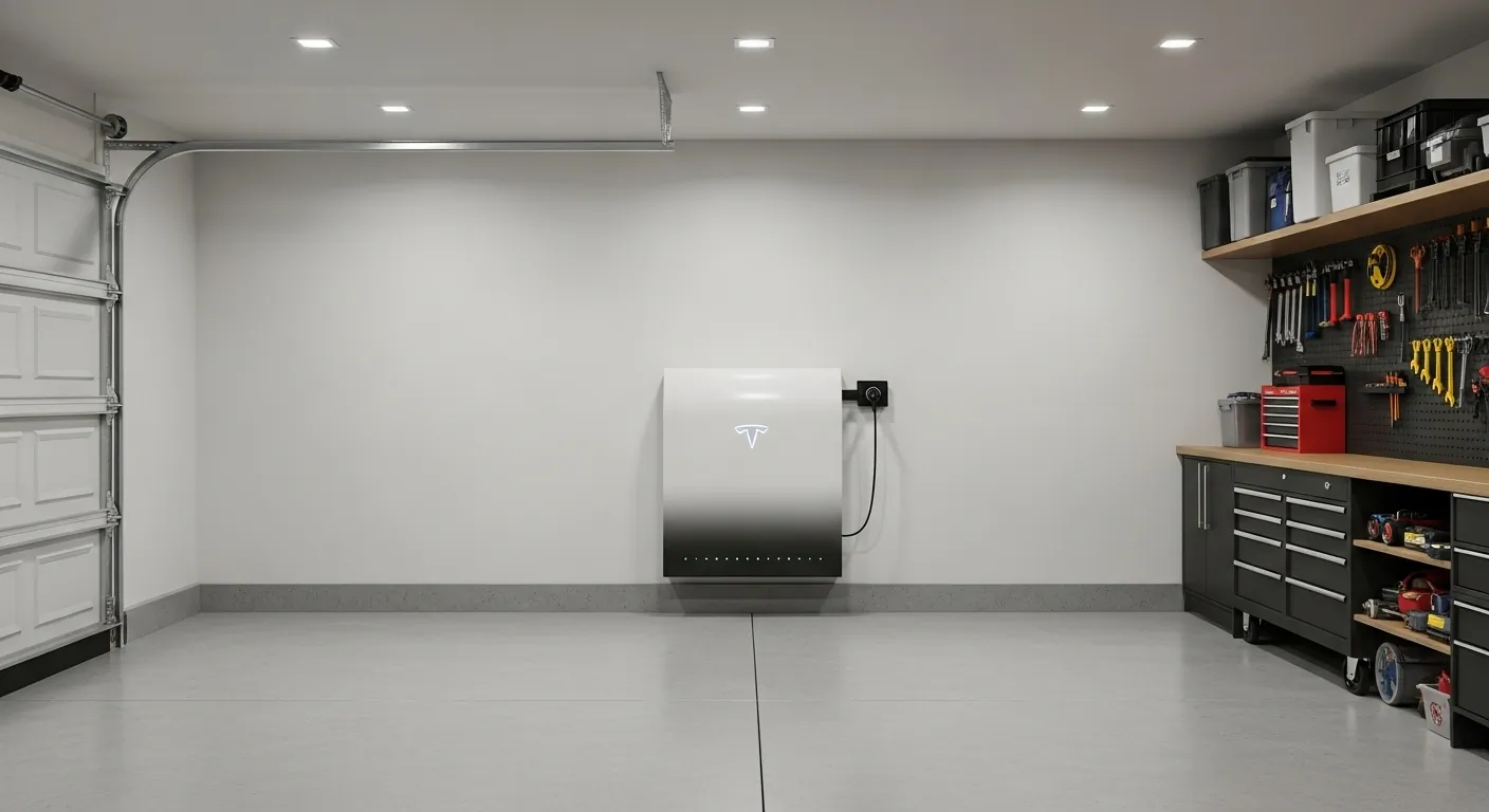 Modern home with integrated battery storage system