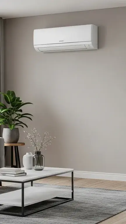 Modern home with sleek climate control system