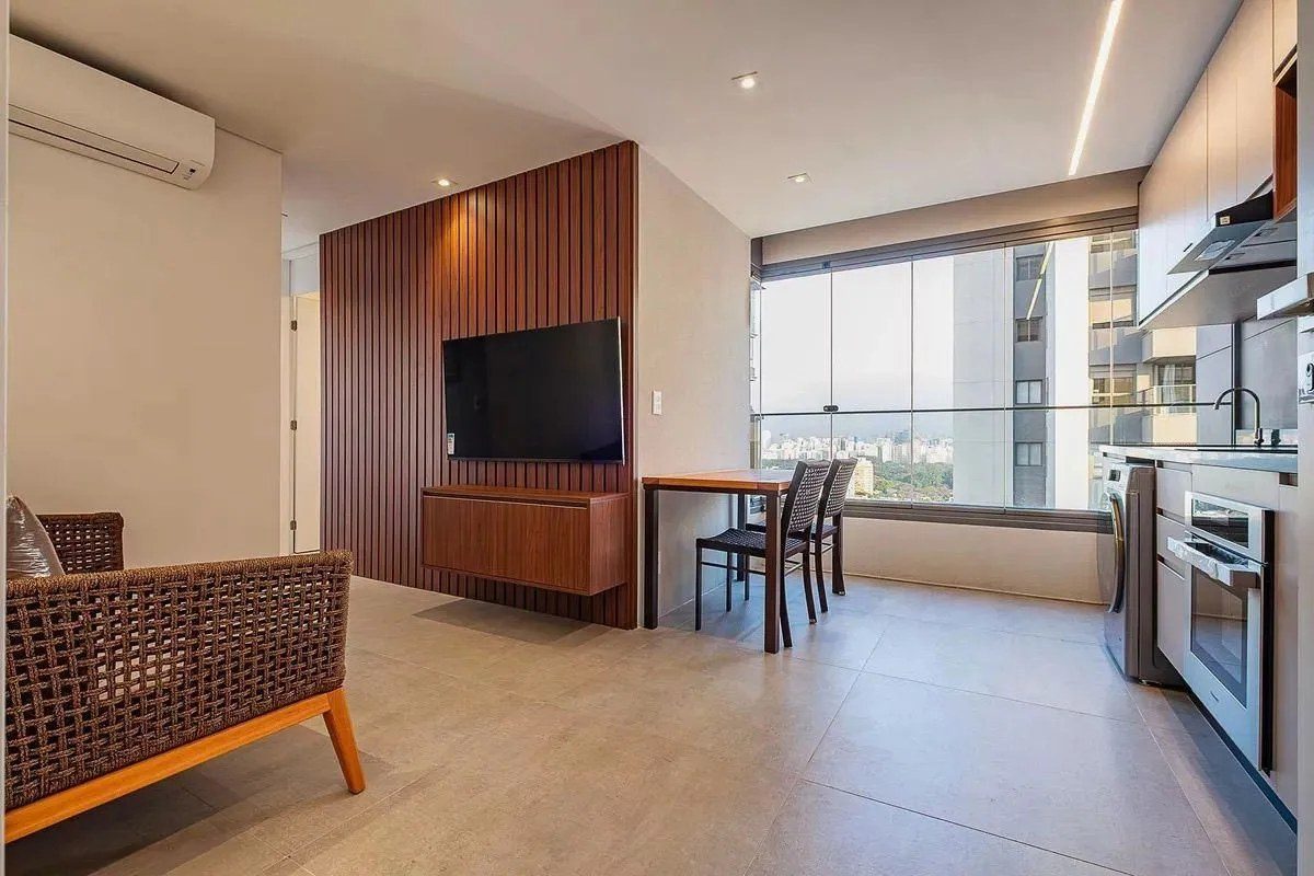 Apartamento para alugar em Pinheiros · 1 dormitório, 1 vaga, 46 m²