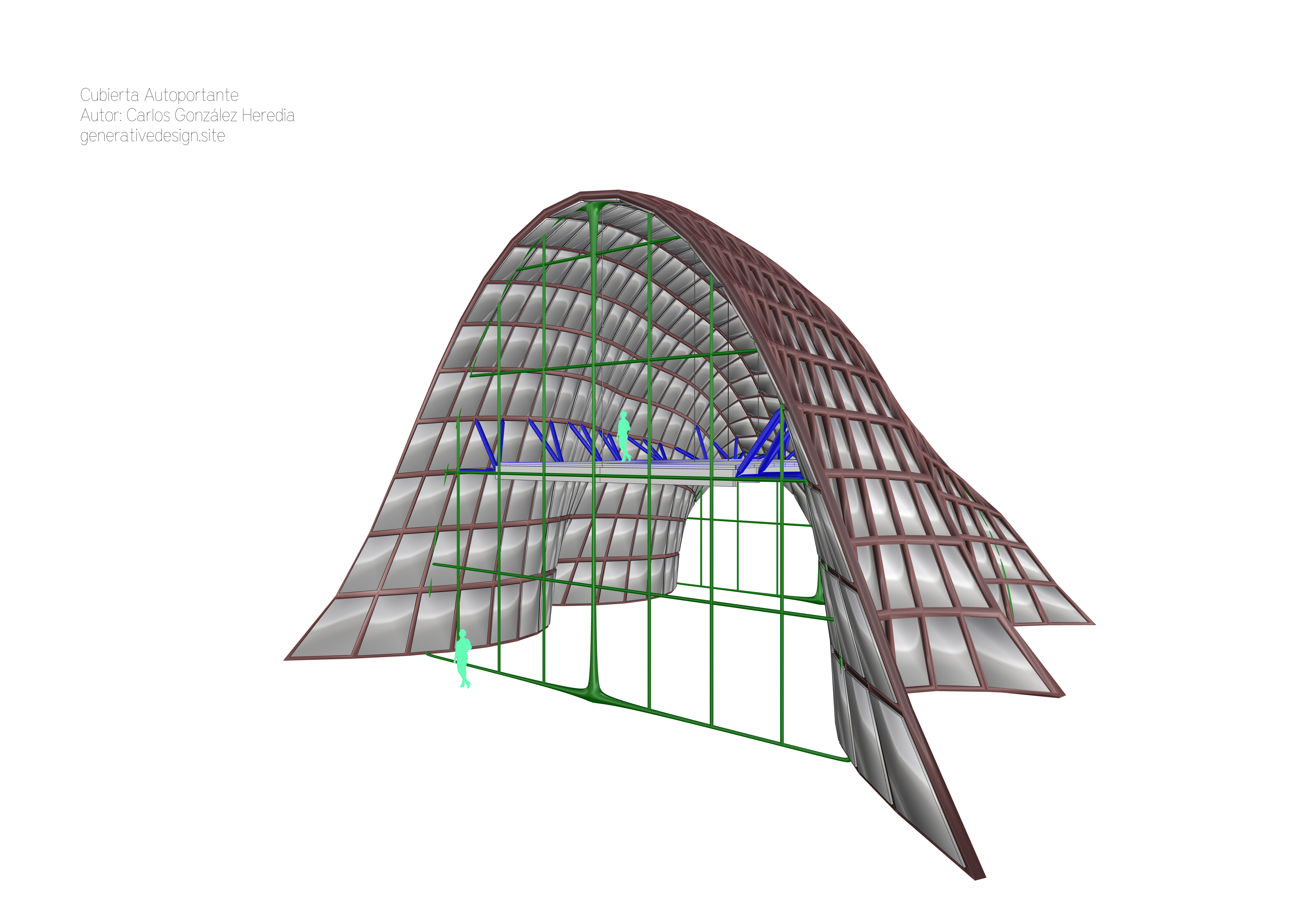 Self-supporting roof with the Kangaroo solver 5