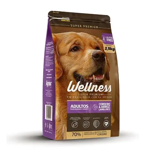 Wellness raza mediana y grande cordero x 2.5 kg