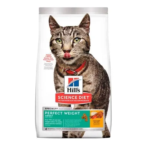 Hills felino adulto perfect weight x 3 libras