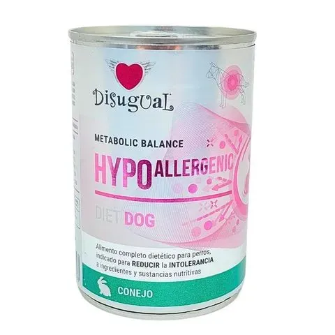 Disugual dog hipoallergenic conejo lata x 400 gr