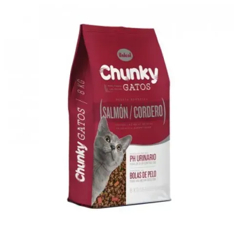 Chunky gatos salmon y cordero x 8 kg