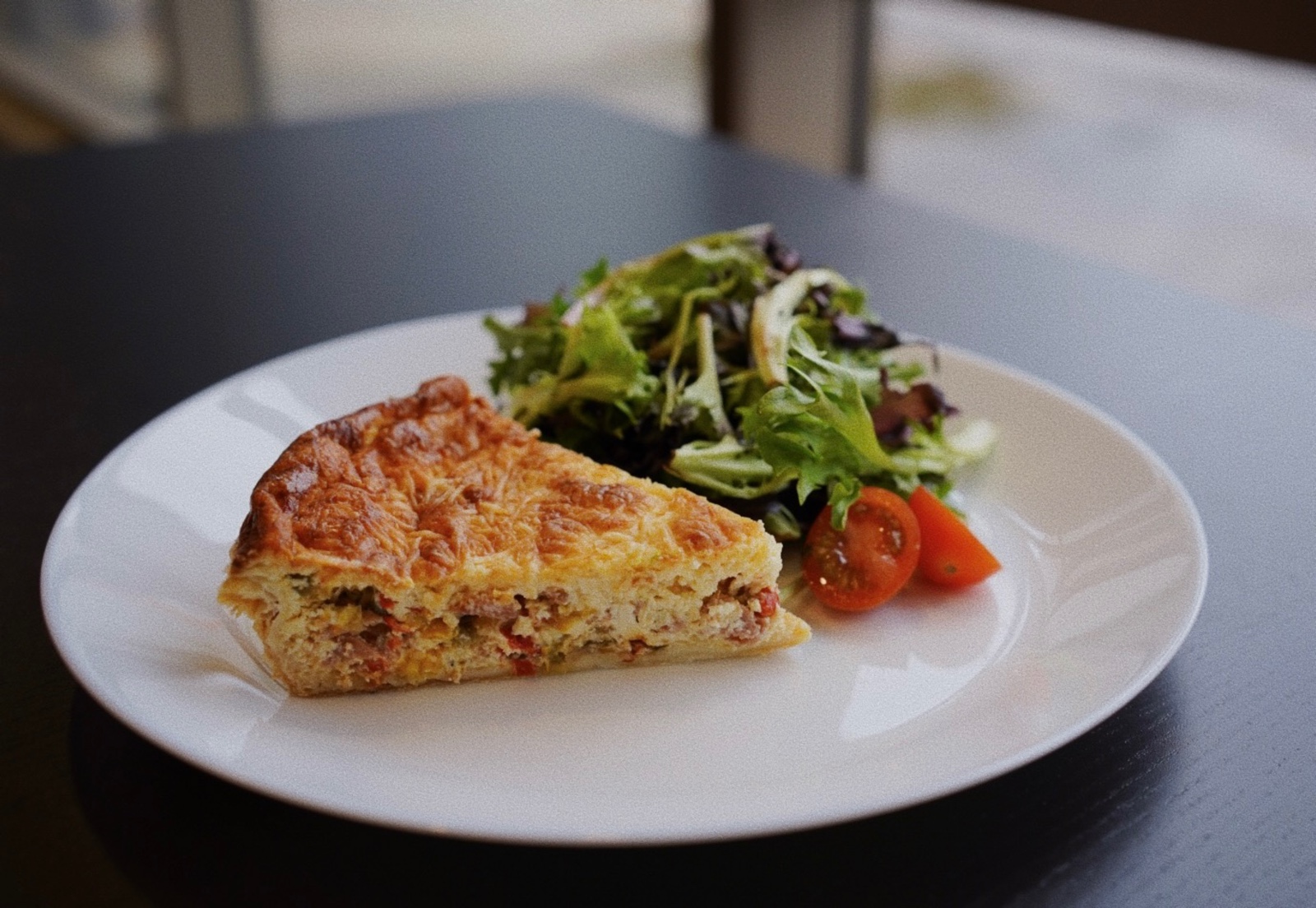 Quiche del Día: Calabaza| Bacon| Goat Cheese| Espinaca