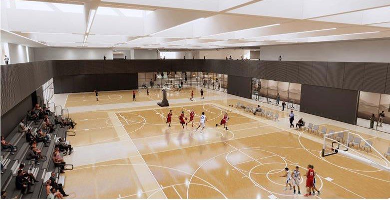 Rendering of the recreation complex gymnasium