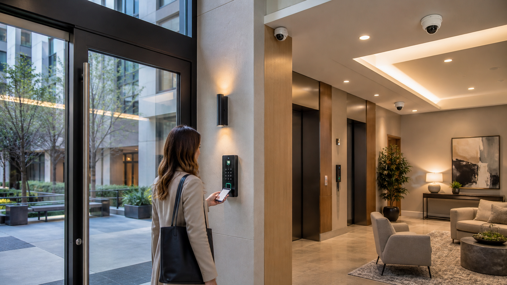 Modern security system with cameras