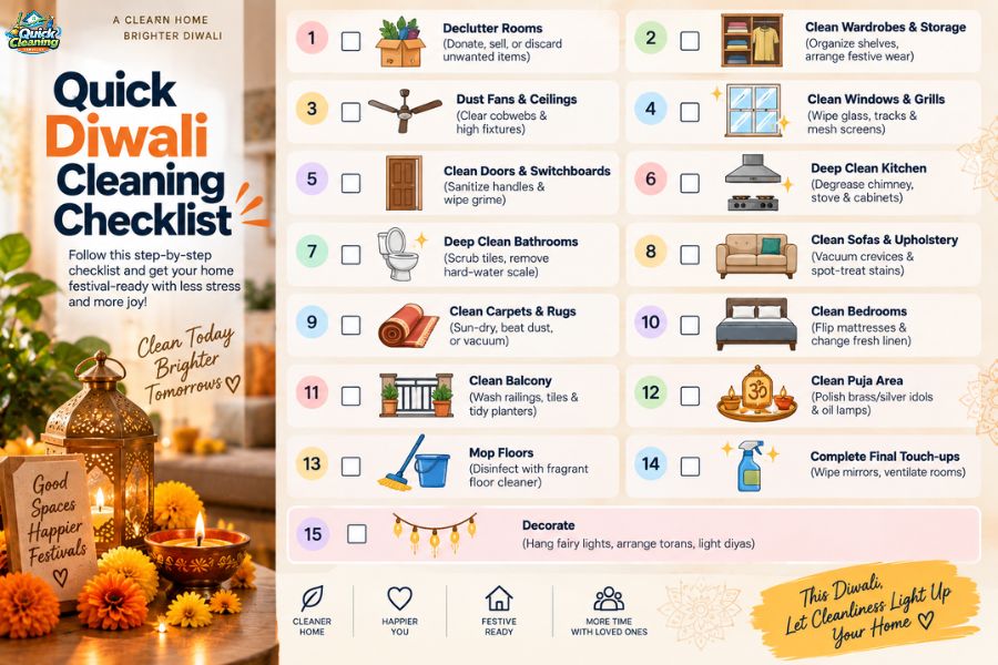 Quick Diwali Cleaning Checklist