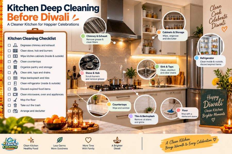 Kitchen Deep Cleaning before Diwali