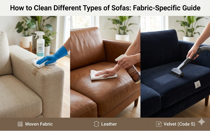 How to Clean Different Types of Sofas Fabric - how to clean sofa at home