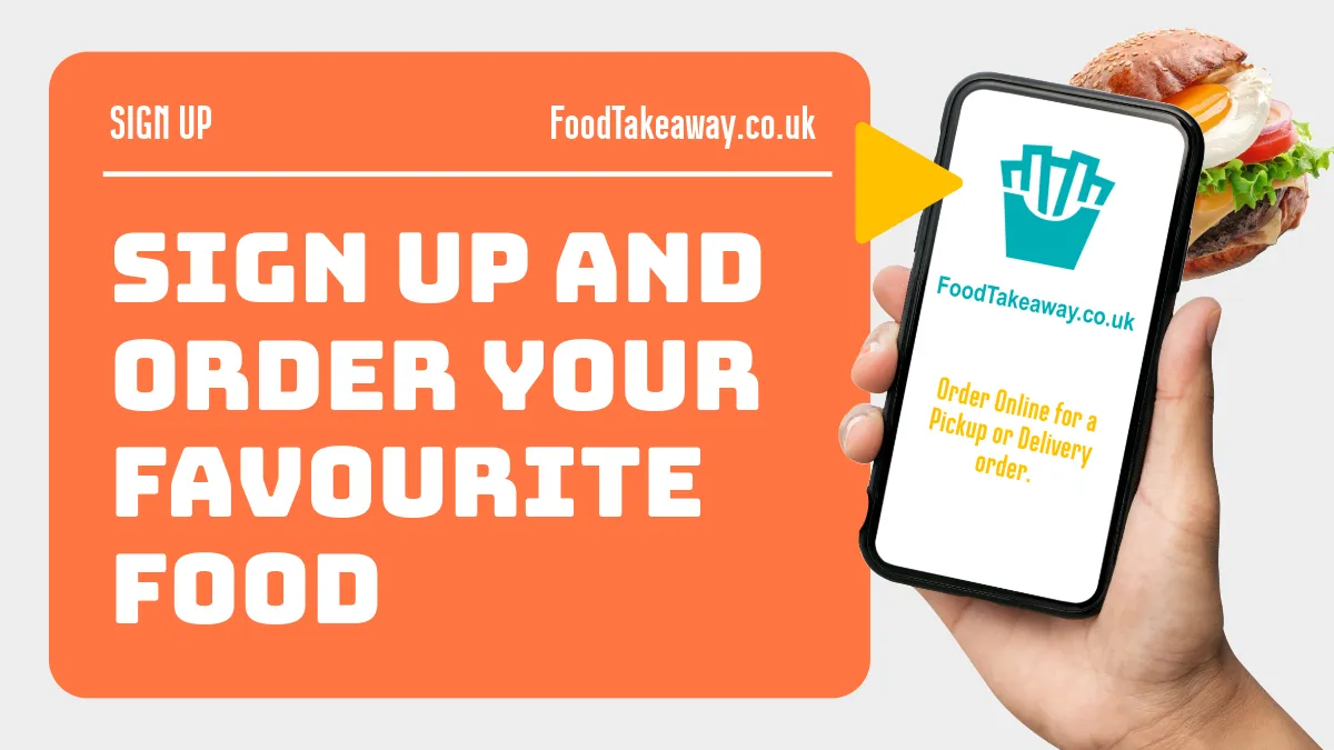 Happy customer with food