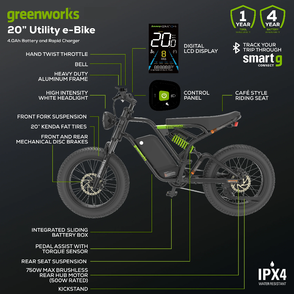 Greenworks 60 Volt 20-inch Utility eBike