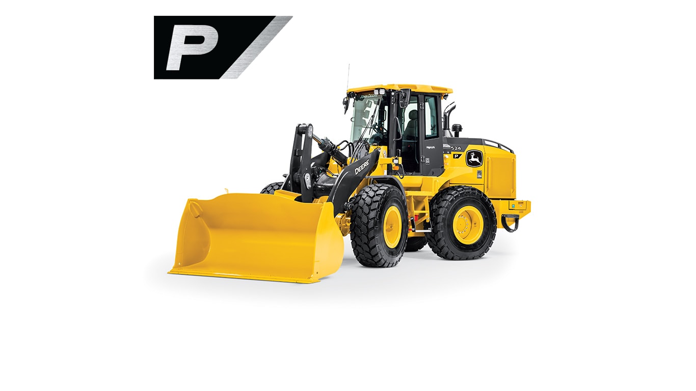 John Deere 524 P-Tier Mid-Size Wheel Loader - Efficient Loading Equipment