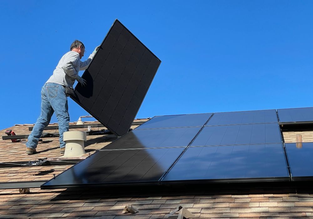 Solar panel installation 