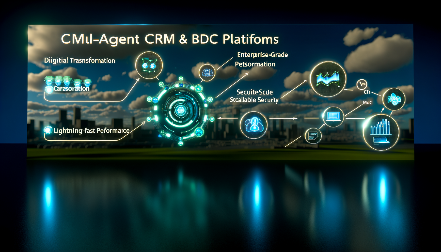 Multi-agent CRM showing data integration process.