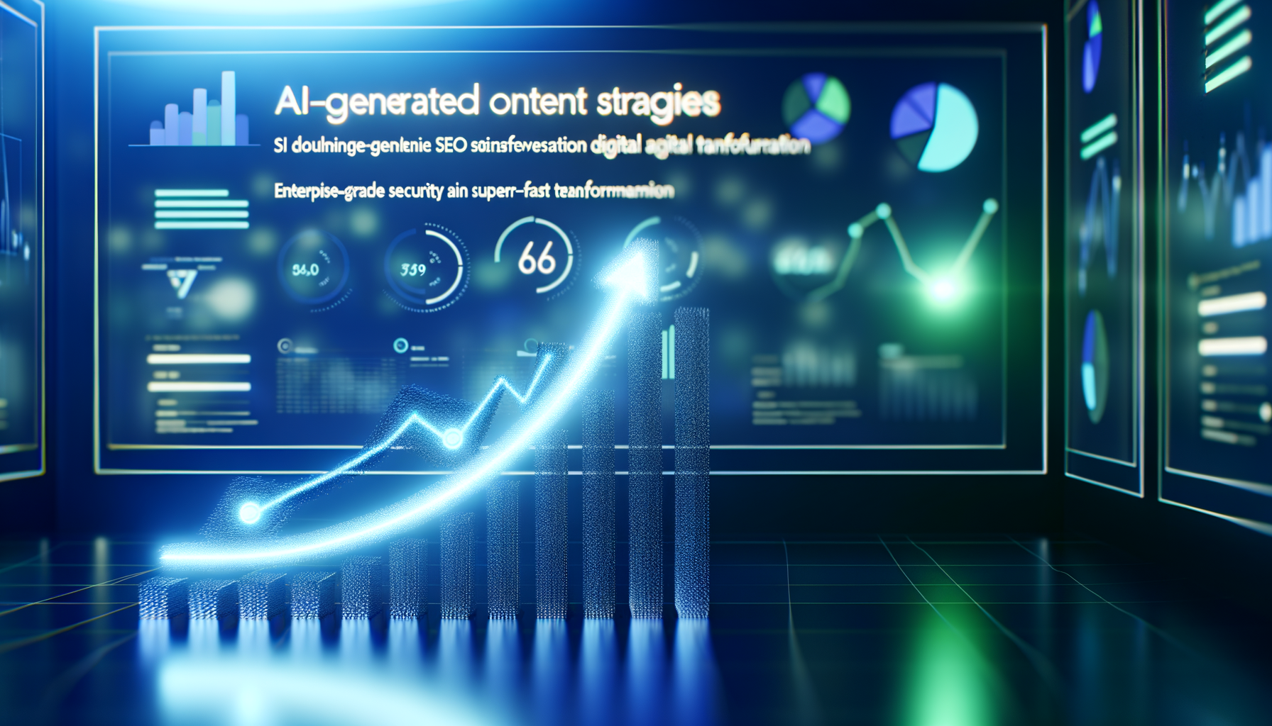 Analytics graph of AI-driven SEO results