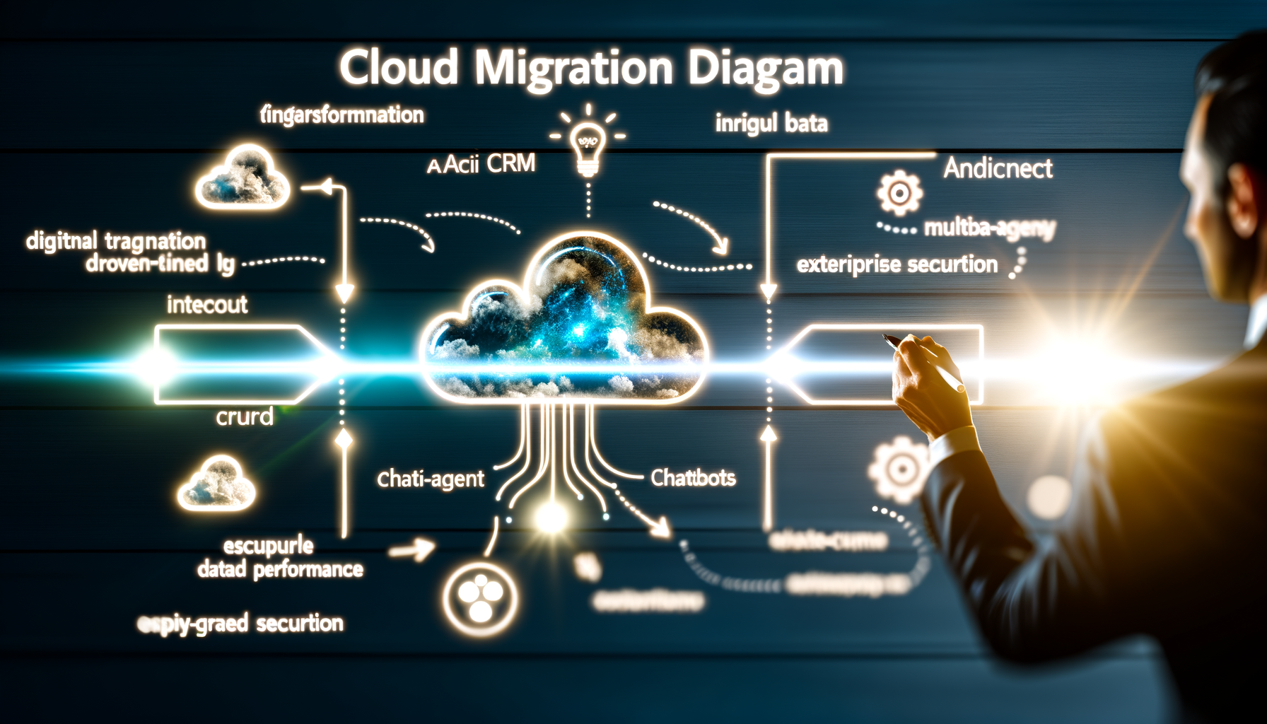 Diagram of AI CRM integration process