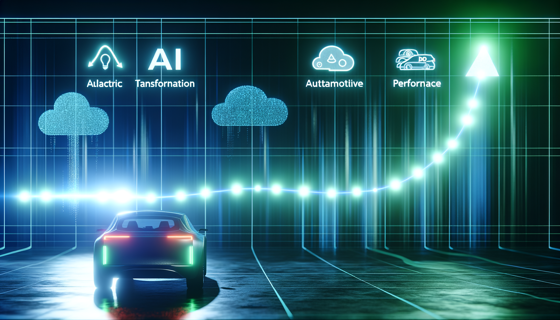 Graph showing growth in automotive sales with AI