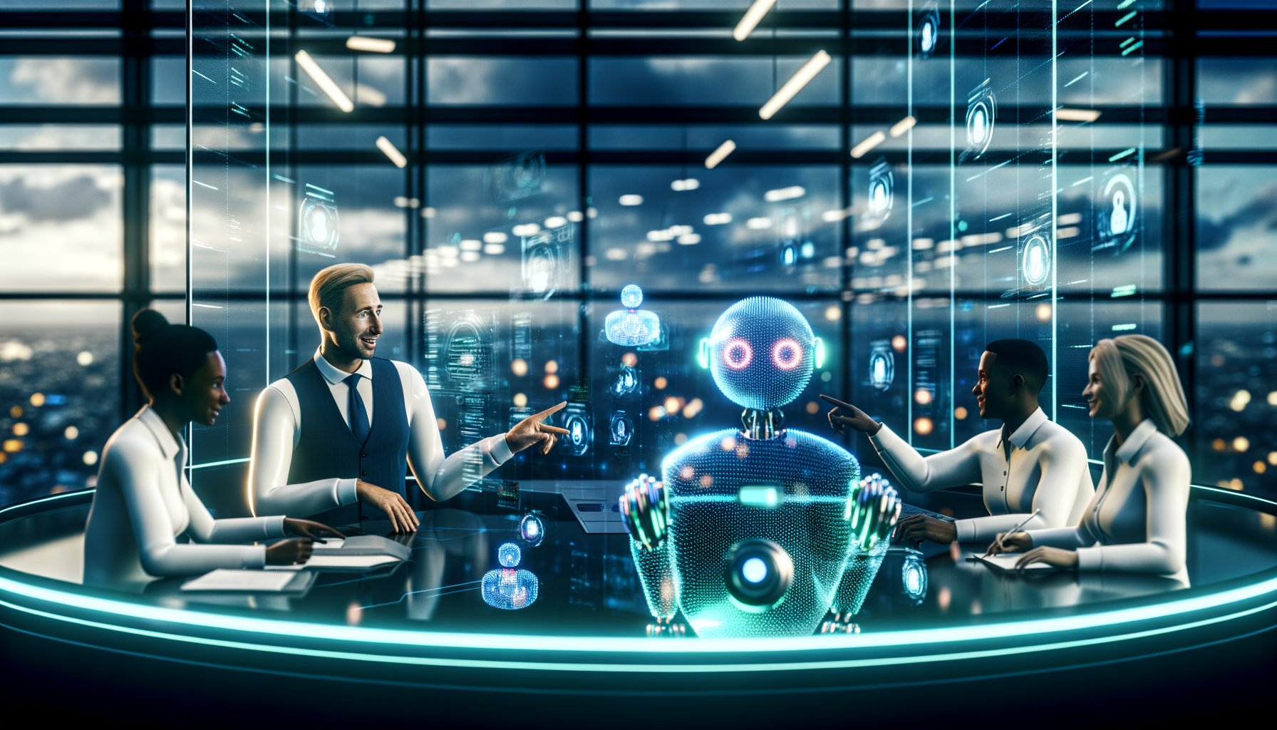 Future workplace with AI and human collaboration