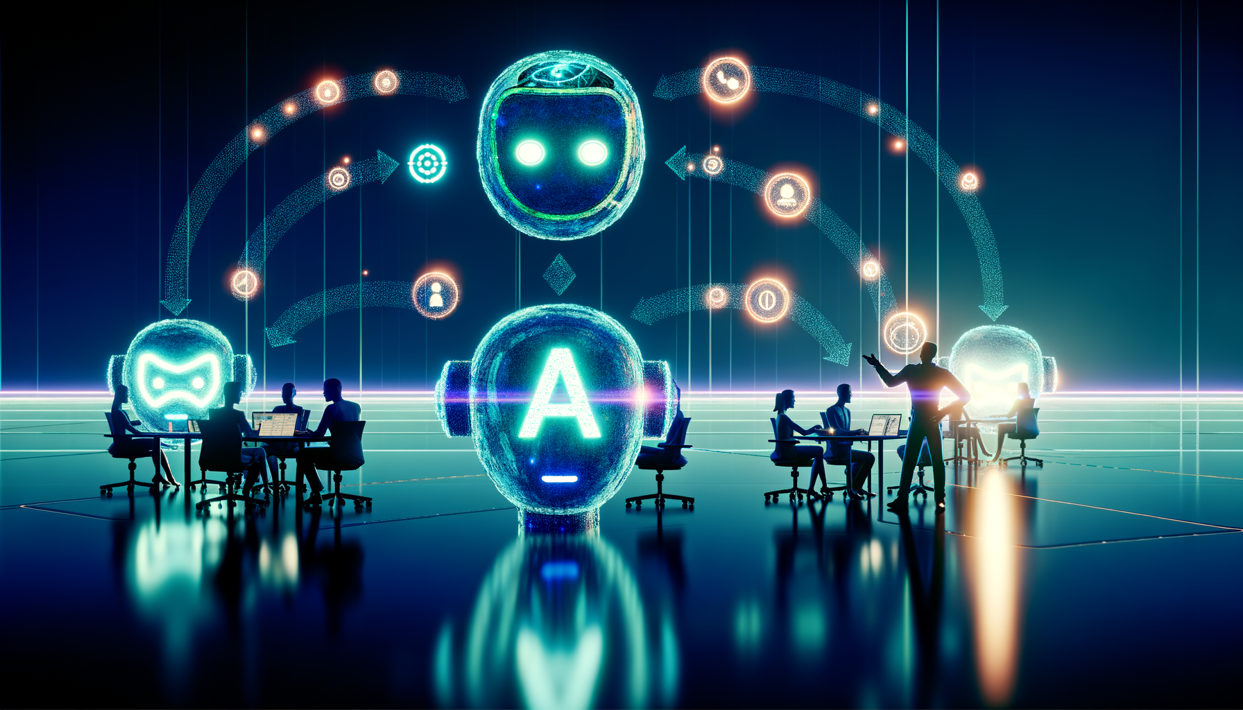 Developers reviewing code for AI integration project
