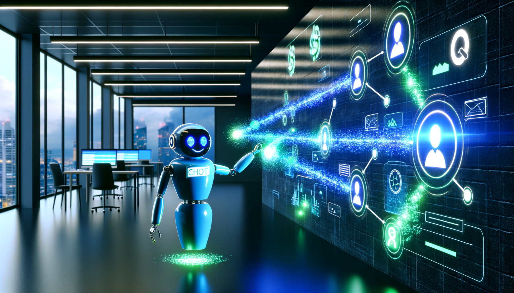 AI chatbot in customer service setting.