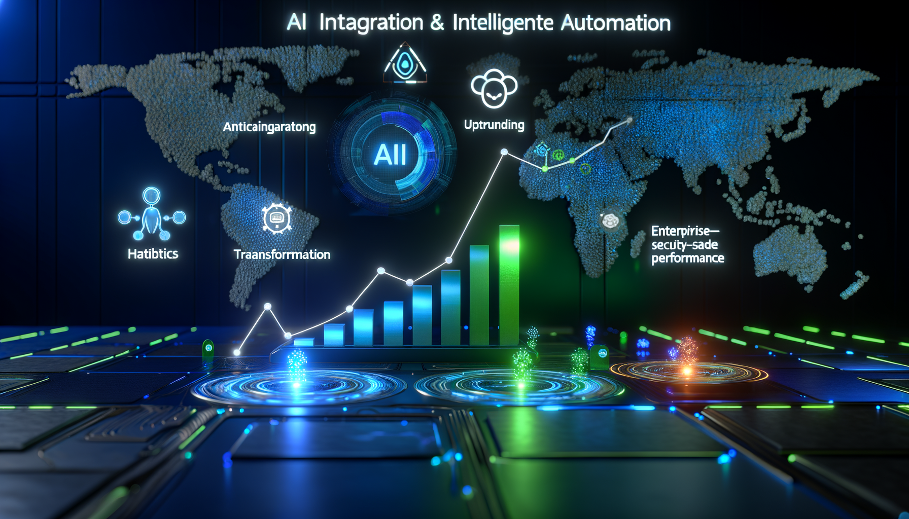 Graph illustrating AI-driven performance improvements