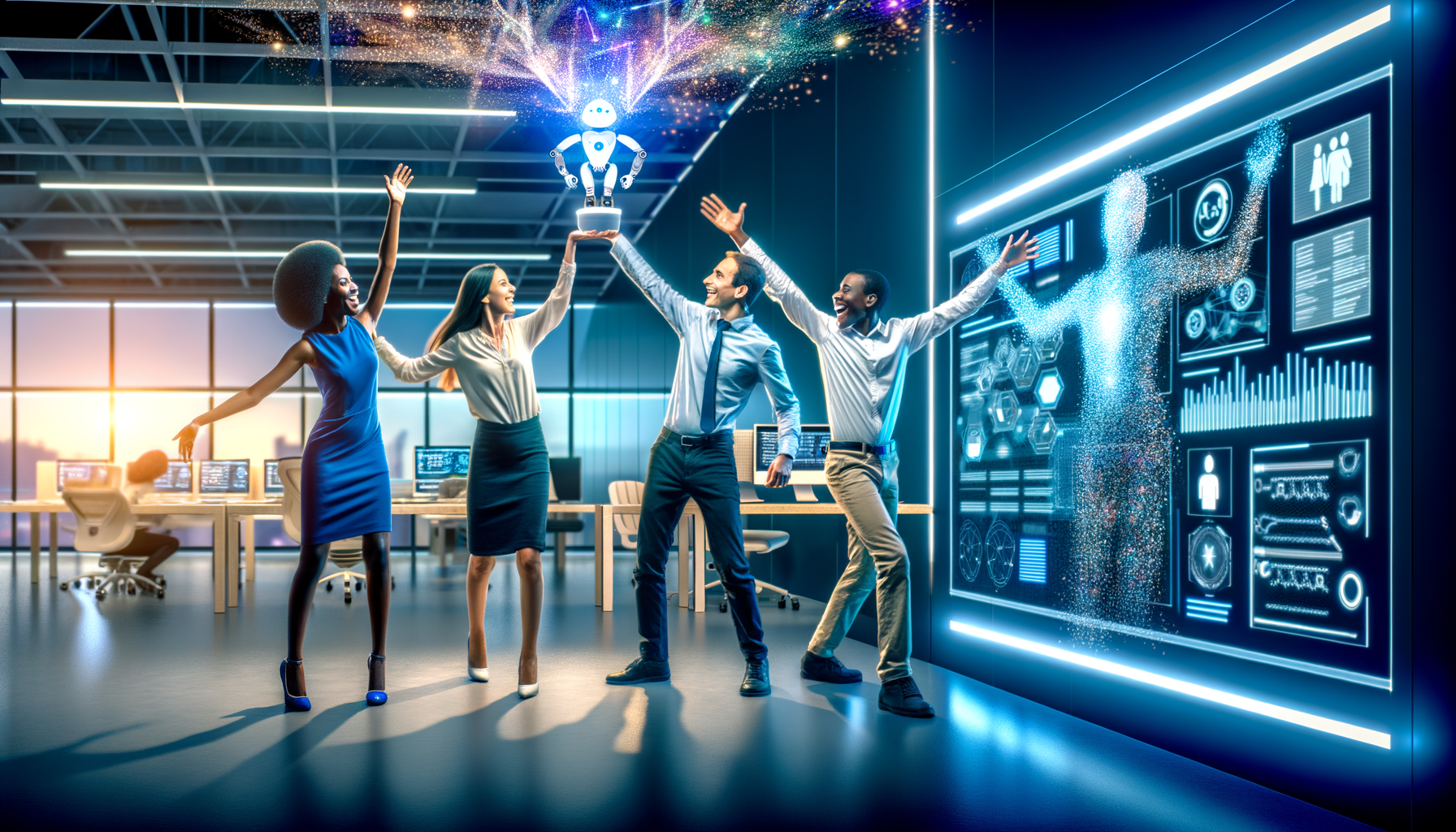Successful AI project launch celebration with Quicklook.