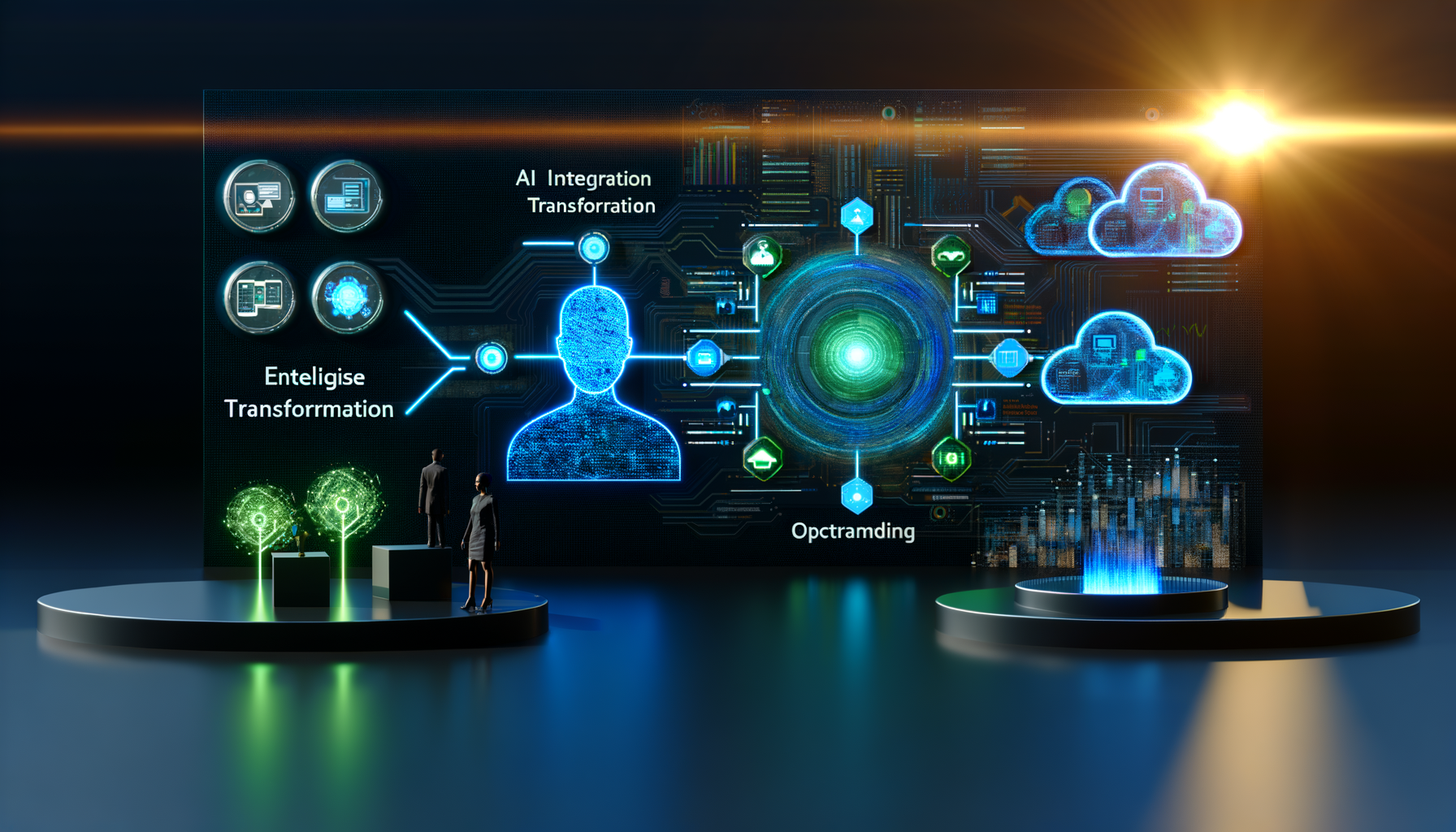 AI integration benefits diagram.