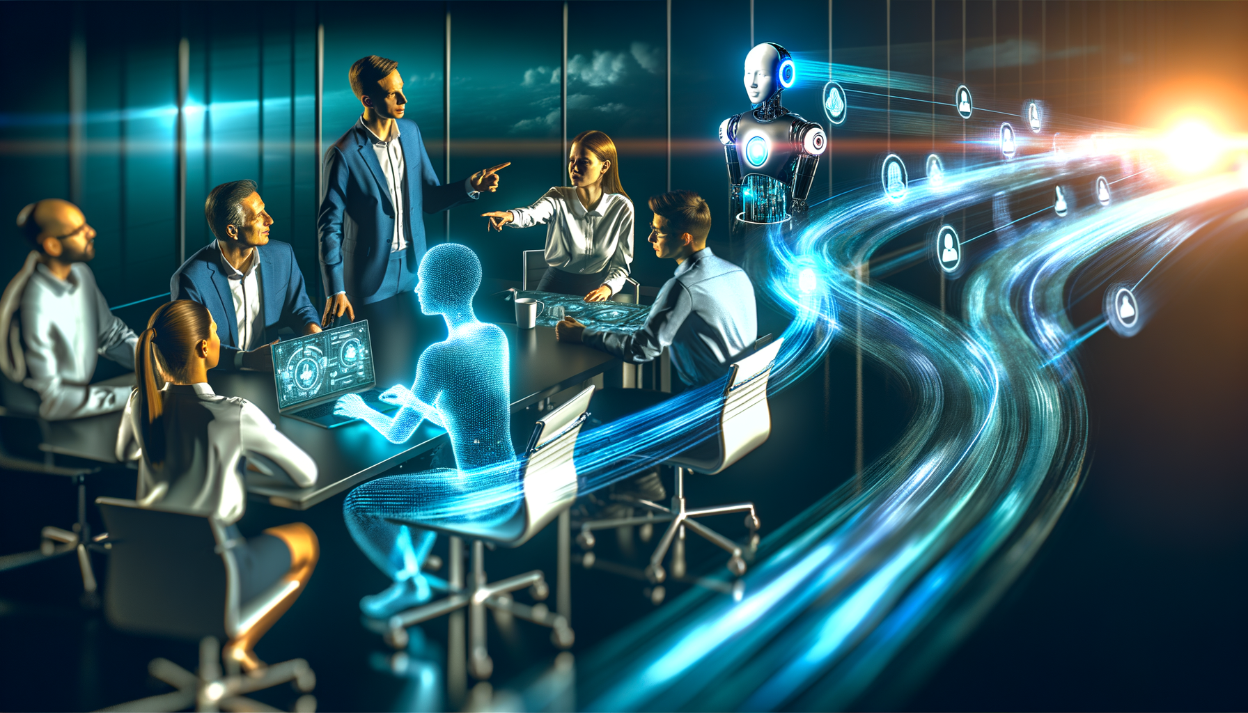 Collaborative AI integration strategy session.