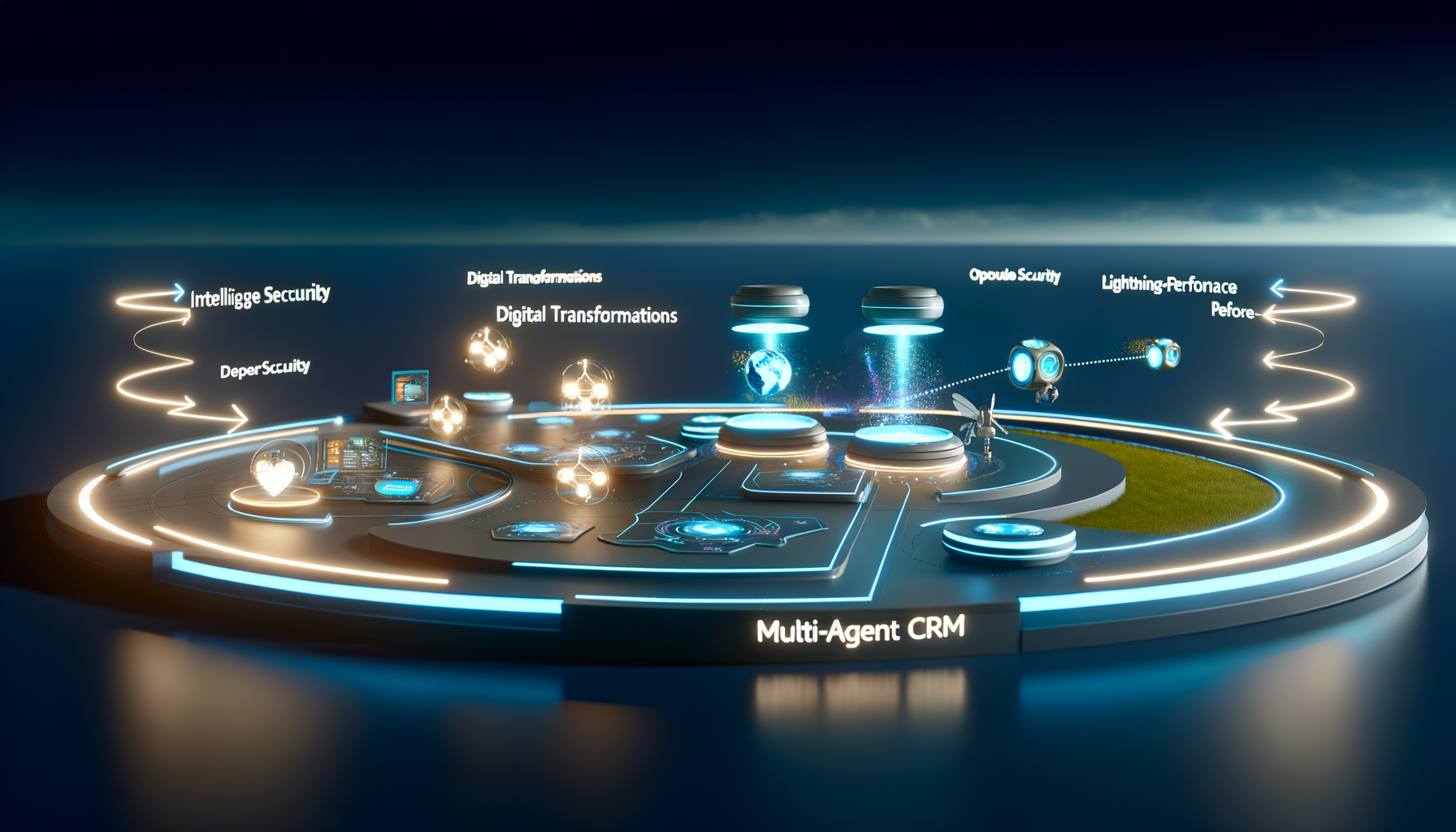 AI-driven CRM architecture diagram
