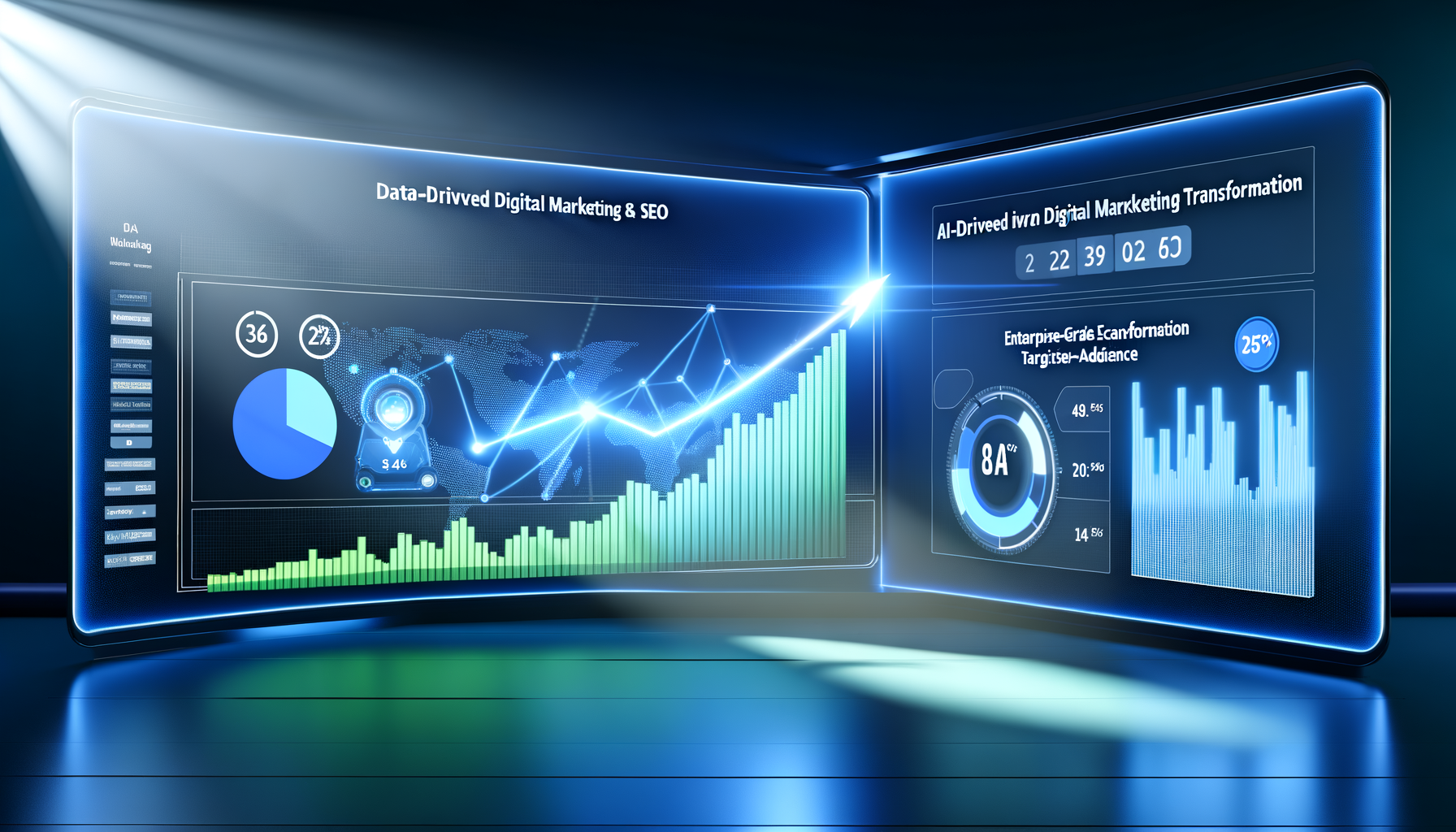 Data-driven marketing analytics graph.