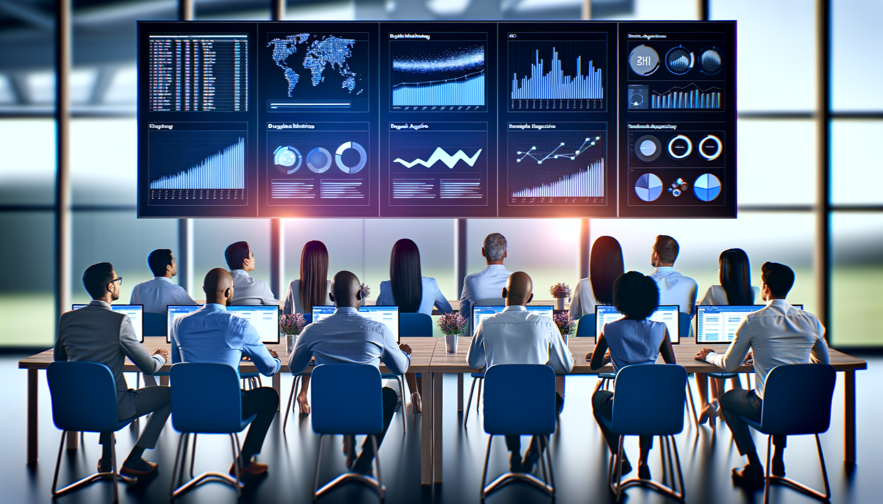 Team collaboration on analytics.