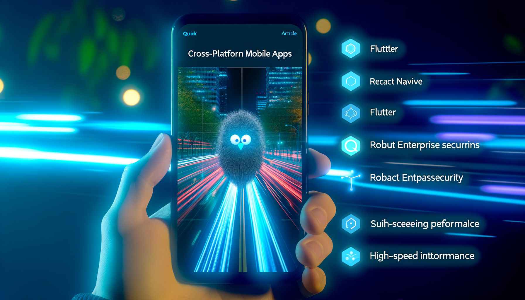 Comparison of Flutter and React Native frameworks.